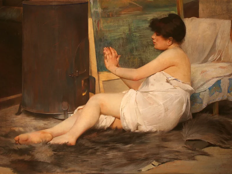 1857-Henrique Bernardelli - Modella a riposo